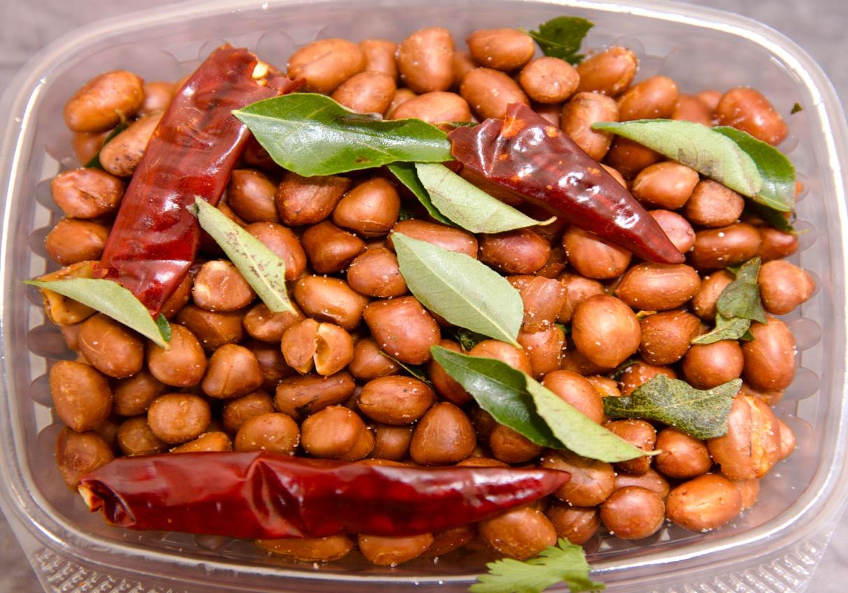 Roasted spiced peanuts from the snack counter